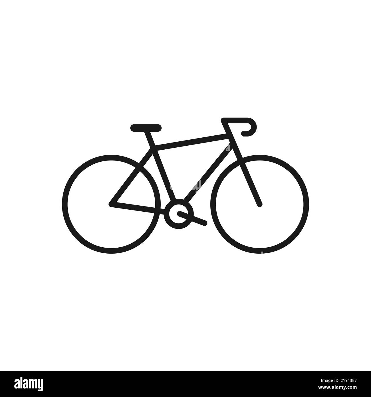 Icona bicicletta simbolo vettoriale bicicletta, icona bicicletta moderna e modificabile. Illustrazione Vettoriale