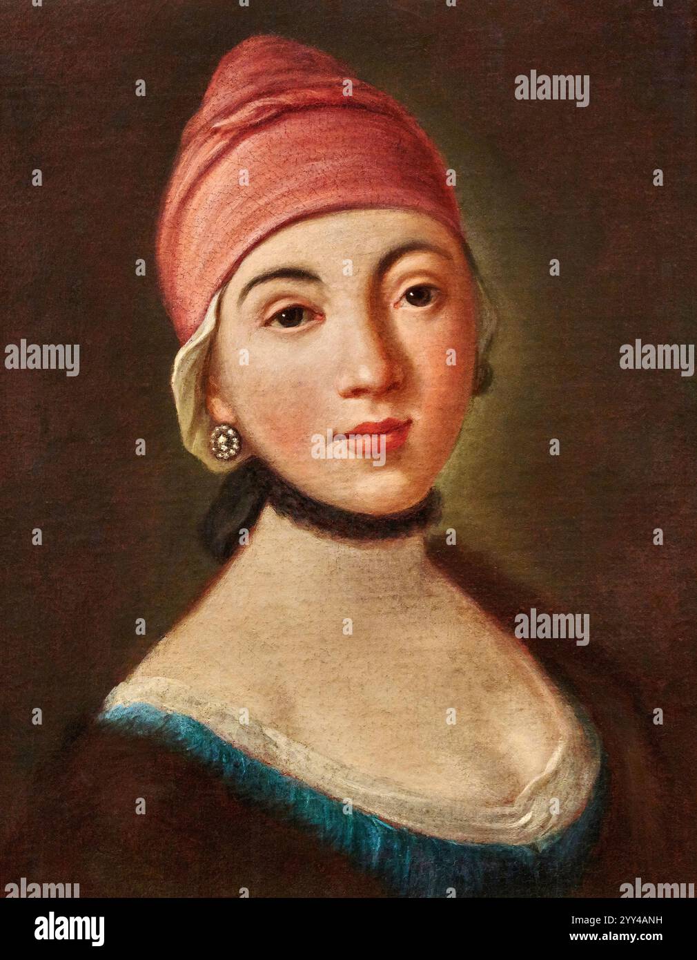 Ritratto di fanciulla russa - olio su tela - Pietro Antonio Rotari - 1760 - Verona, Casa Museo di Palazzo Maffei Foto Stock