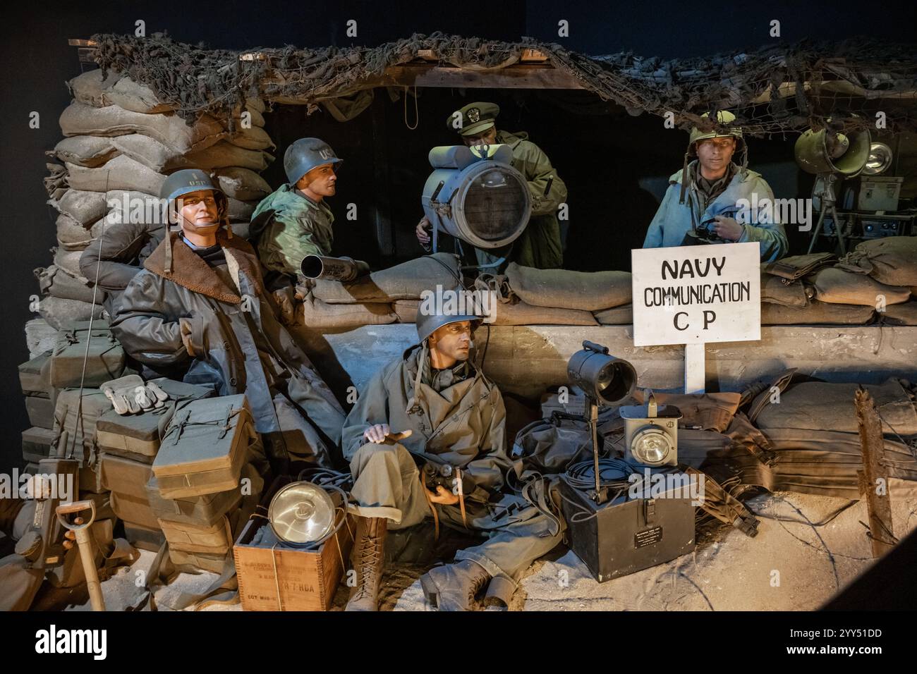 Diorama, Museo D-Day Experience, Carentan, Normandia, Francia Foto Stock
