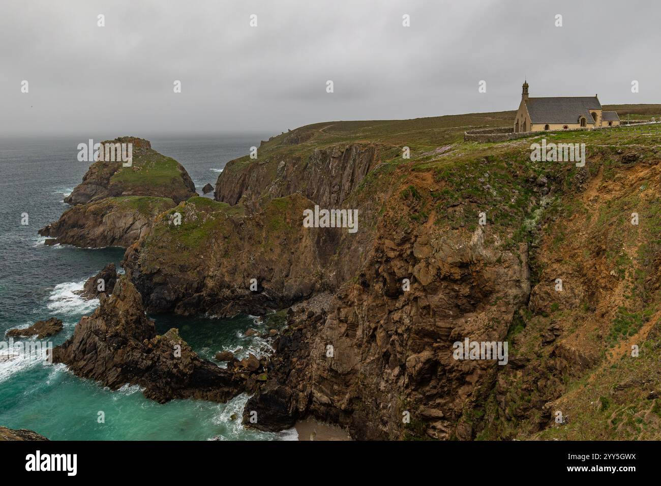 Chapelle Saint-They a Pointe du Van, Cap Sizun Foto Stock