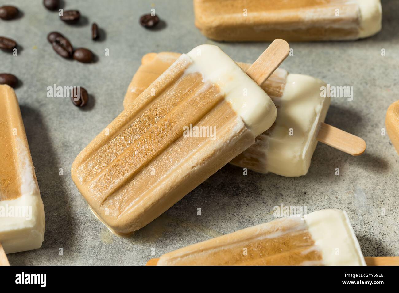 Cialde di caffè freddo tailandese con panna Foto Stock