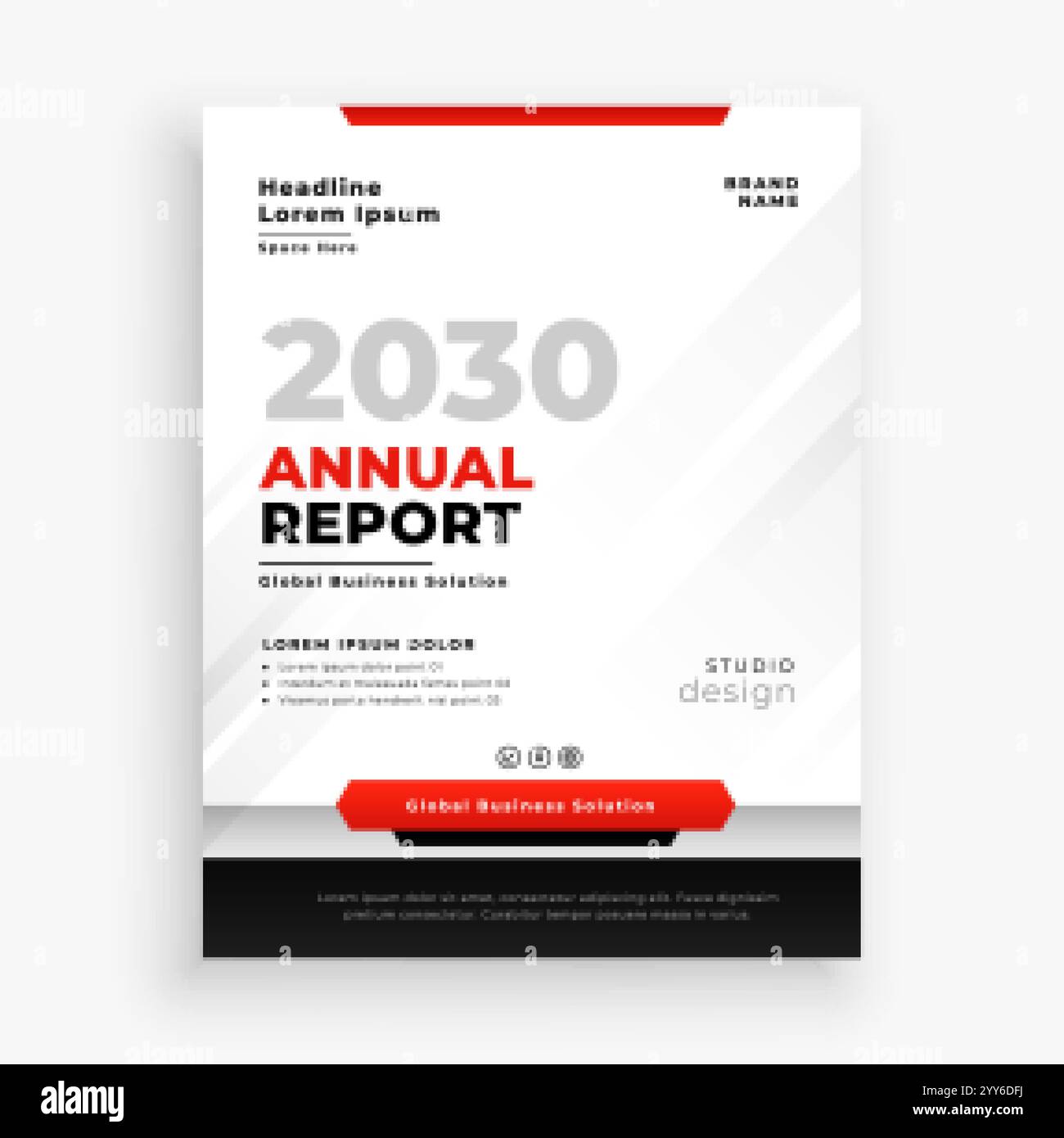 modello di brochure professionale per report annuale Illustrazione Vettoriale