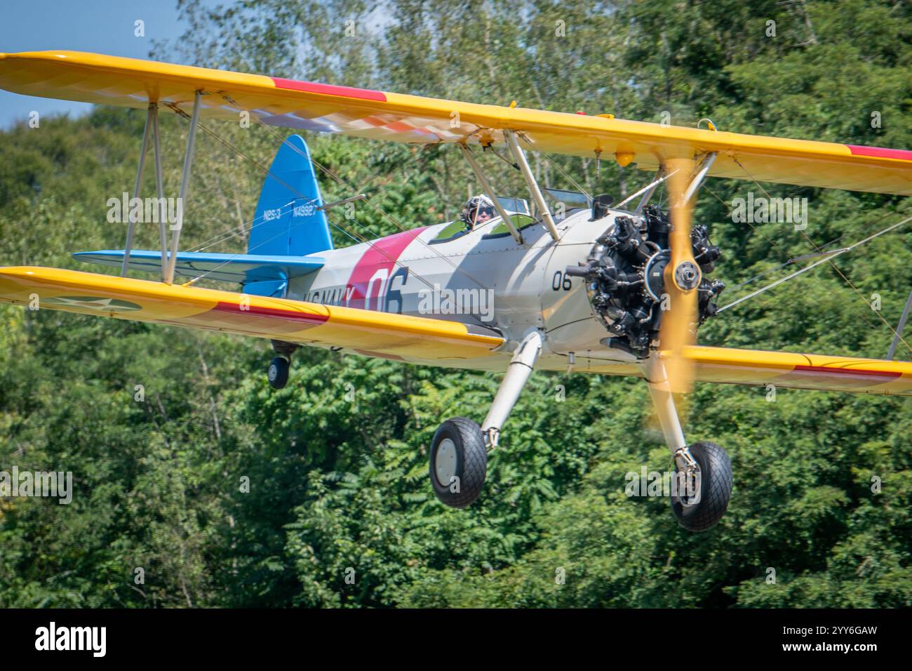 N49927 Boeing Stearman modello 75 Old Rhinebeck Aerodrome New York Foto Stock