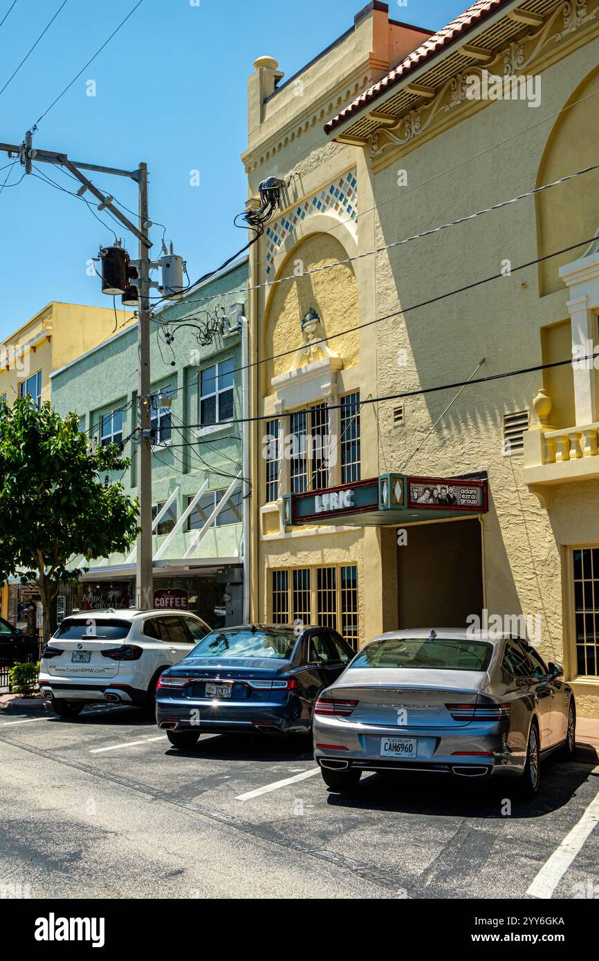 Lyric Theatre, SW Flagler Avenue, Stuart, Florida Foto Stock