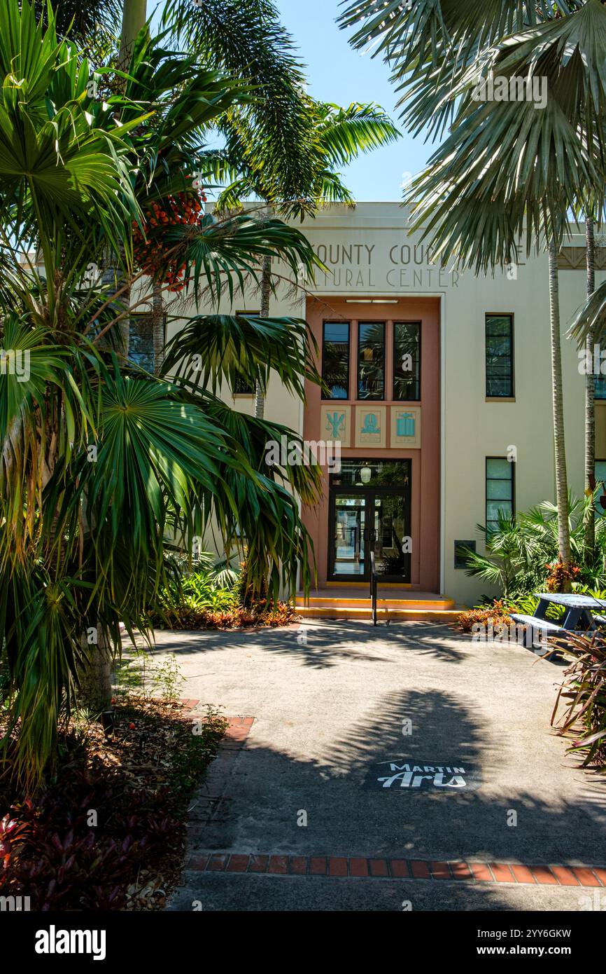 Martin County Courthouse Cultural Center, se Ocean Boulevard, Stuart, Florida Foto Stock