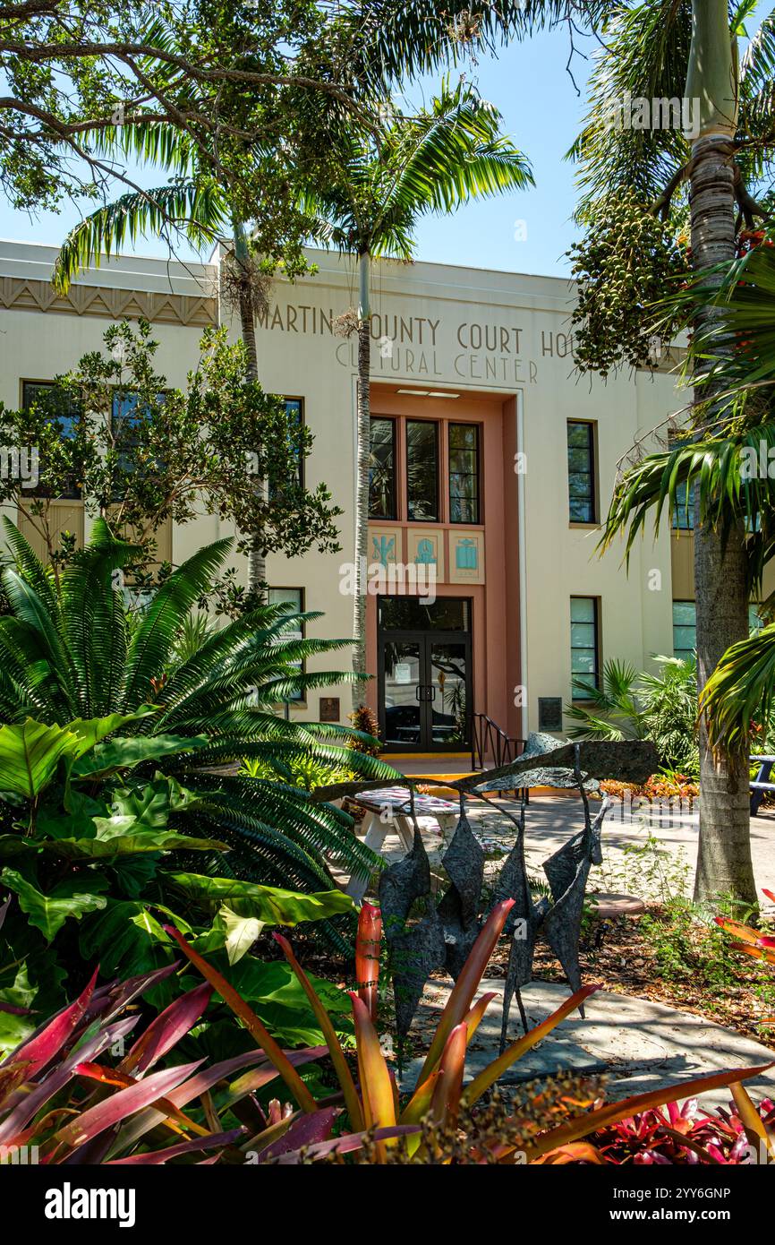 Martin County Courthouse Cultural Center, se Ocean Boulevard, Stuart, Florida Foto Stock