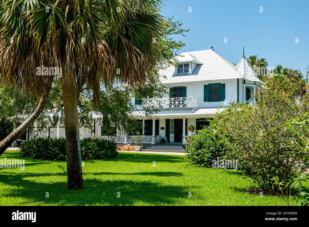 Krueger House, Burn Brae Plantation, se Ocean Boulevard, Stuart, Florida Foto Stock