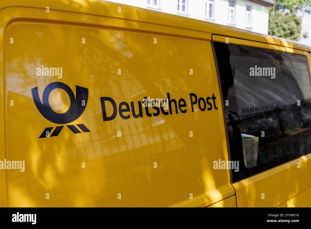 Deutsche Post van, Nossen, Germania Foto Stock