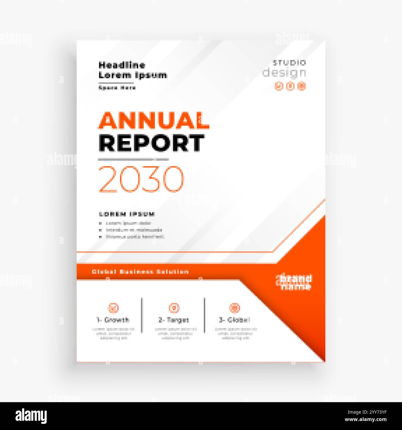 bel report annuale business flyer modello di progettazione Illustrazione Vettoriale