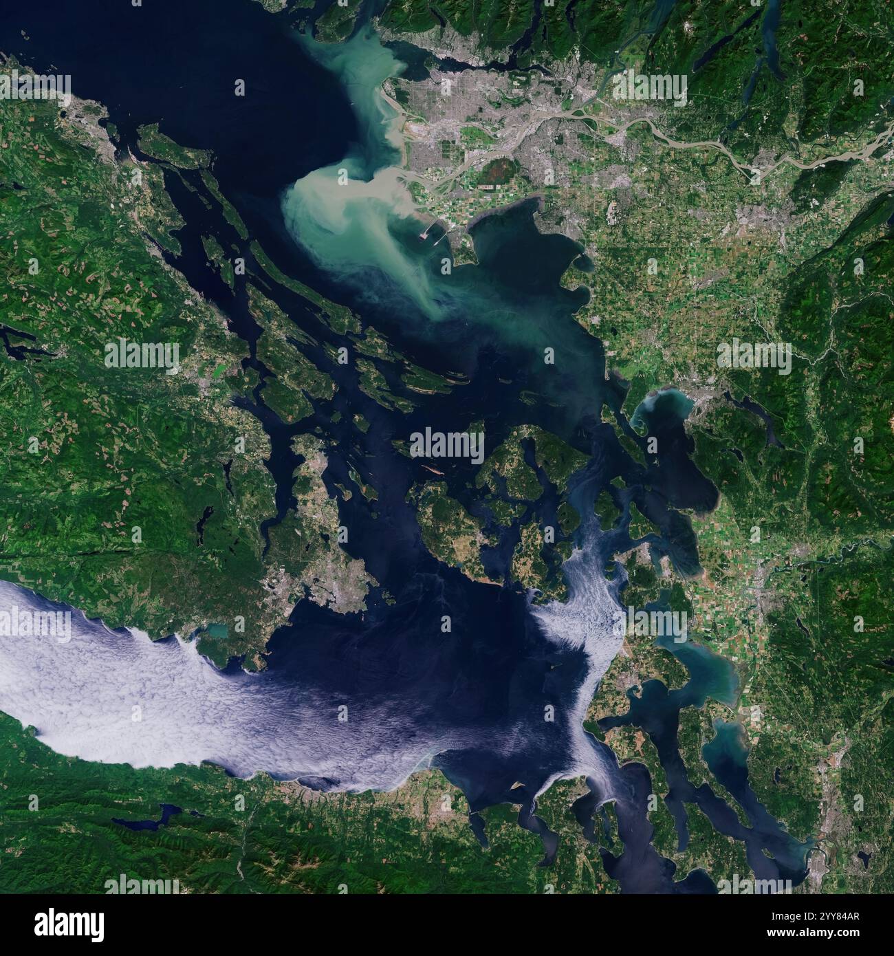 Vancouver dallo Space. Foto Stock