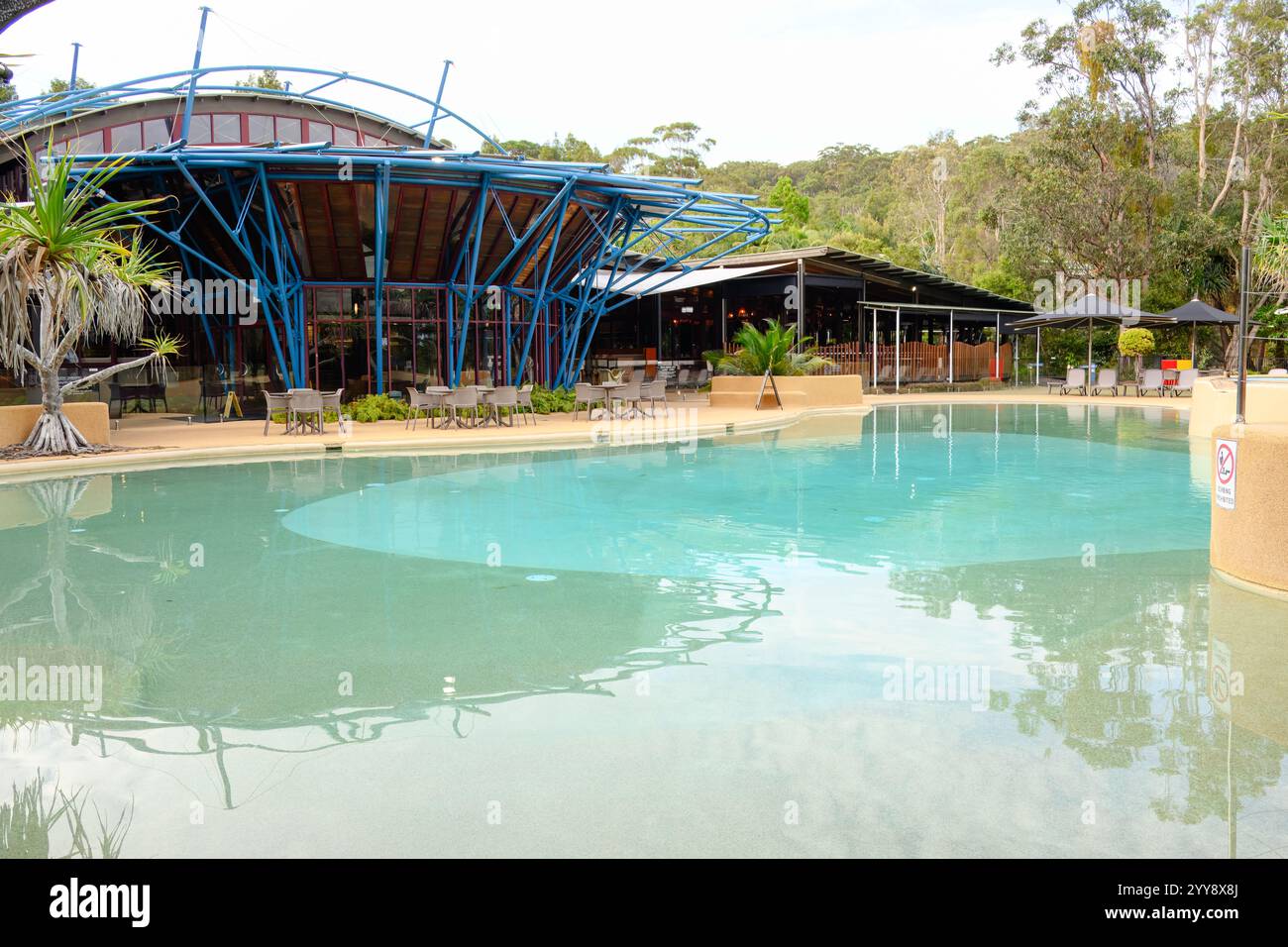 K'gari Fraser Island, Australia - 15 settembre 2024: KingFisher Bay Resort, alloggio turistico destinazione per le vacanze, parco nazionale Foto Stock