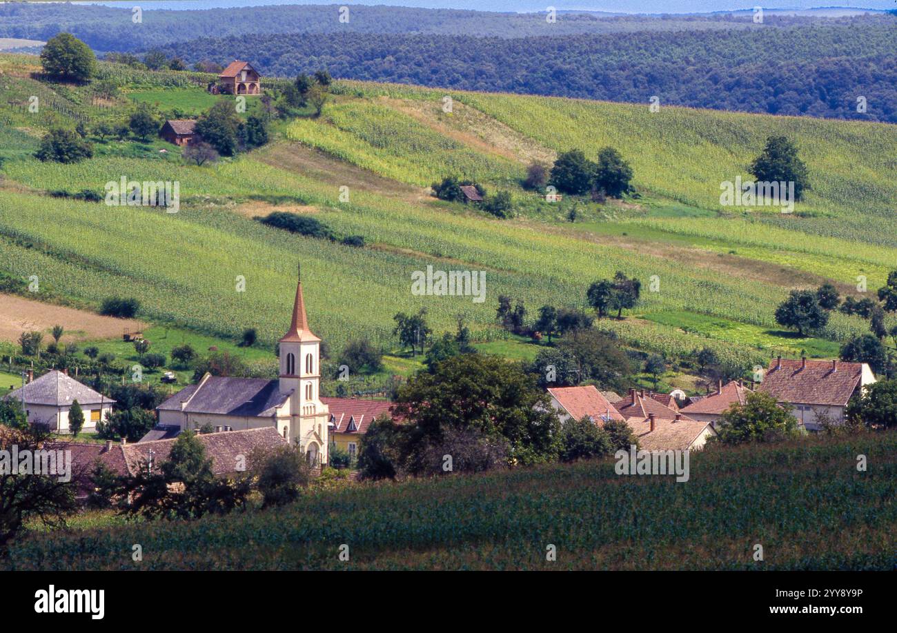 Ungheria, Chiesa del villaggio di Boszenfa dal 1902. Il santo patrono è Nothburga, la cui sacra venerazione rende unica la chiesa. Foto Stock