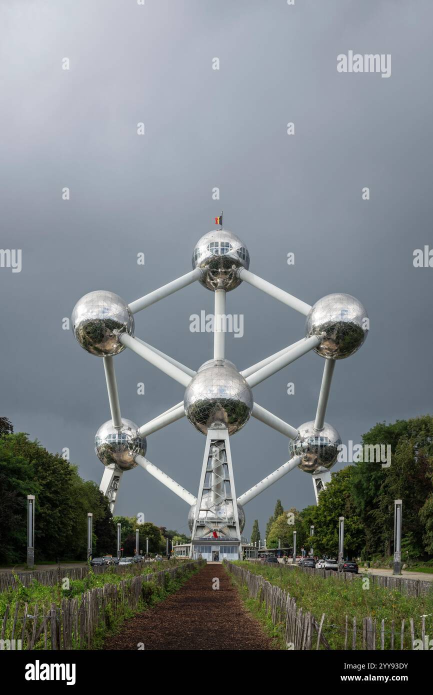 L'Atomium di Bruxelles, in Belgio Foto Stock