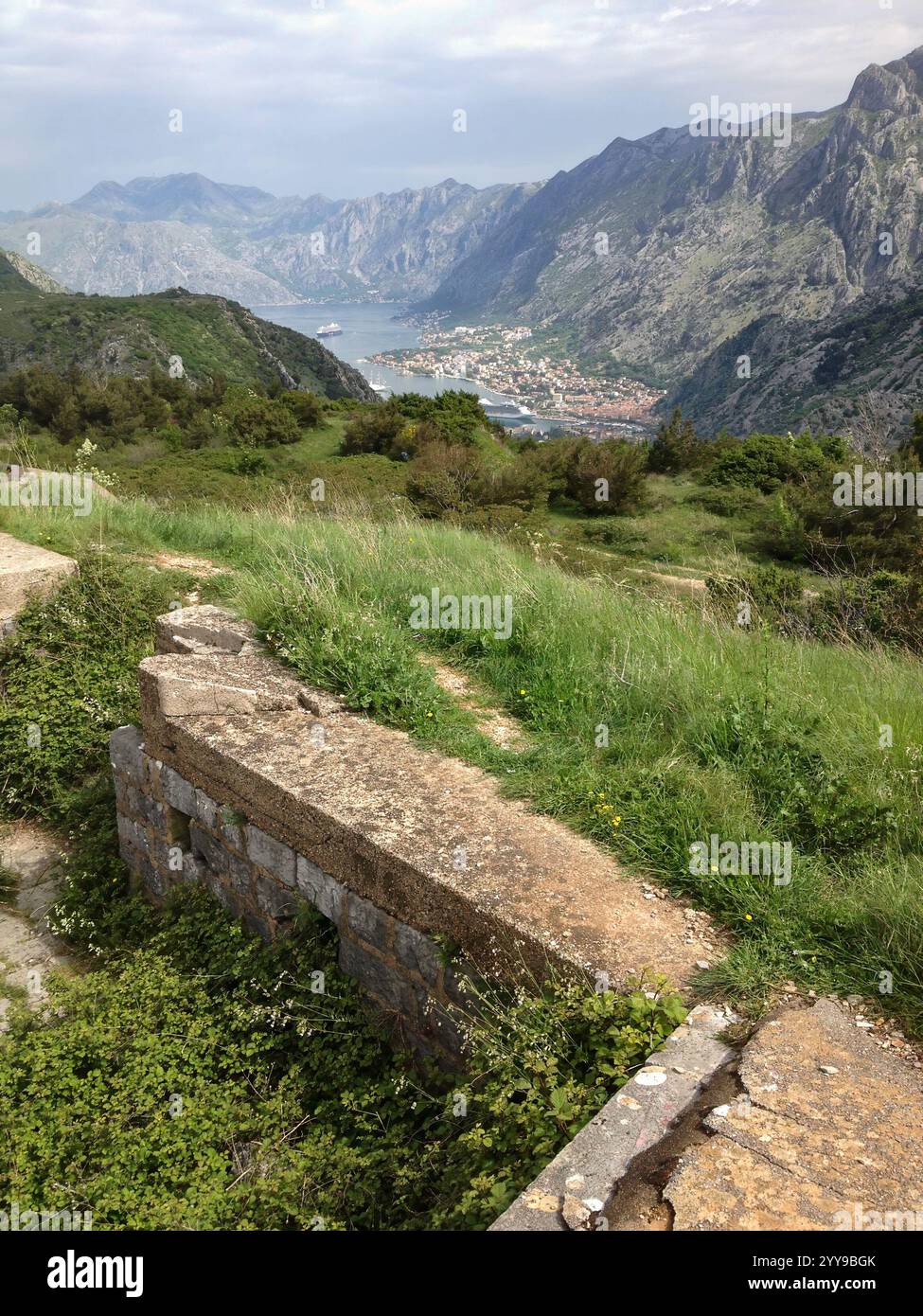 Rovine del forte della Fortezza Gorazda, Montenegro, Balcani dell'Impero austro-ungarico del XIX secolo Foto Stock