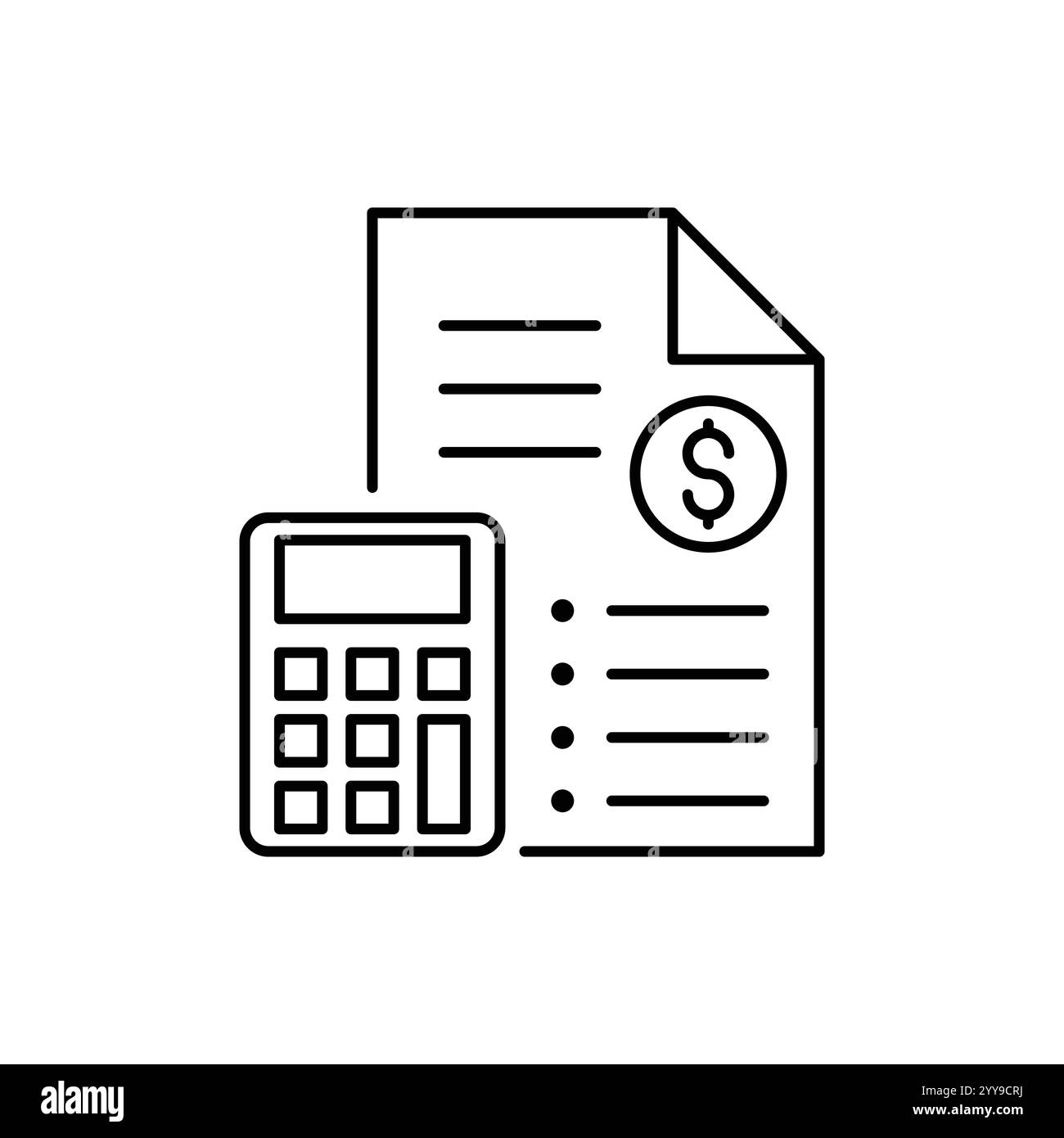 Icona contabilità . Contabile, finanziario, imposta sulle imprese, rendiconto, calcolatore, e le icone di bilancio. Illustrazione vettoriale Illustrazione Vettoriale