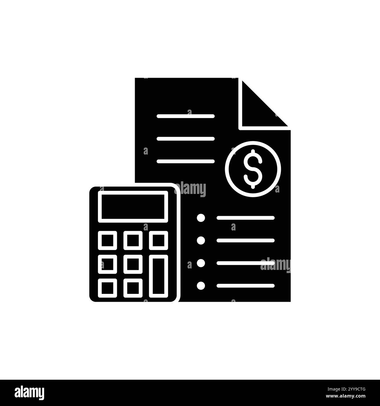 Icona contabilità . Contabile, finanziario, imposta sulle imprese, rendiconto, calcolatore, e le icone di bilancio. Illustrazione vettoriale Illustrazione Vettoriale