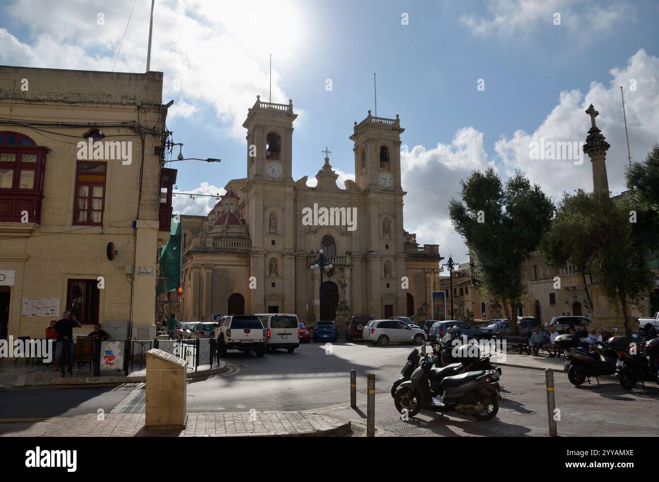 Chiesa di San Filippo, Piazza San Filippo, Casal Zebbugi Ħaż-Żebbuġ, Malta, Europa Foto Stock