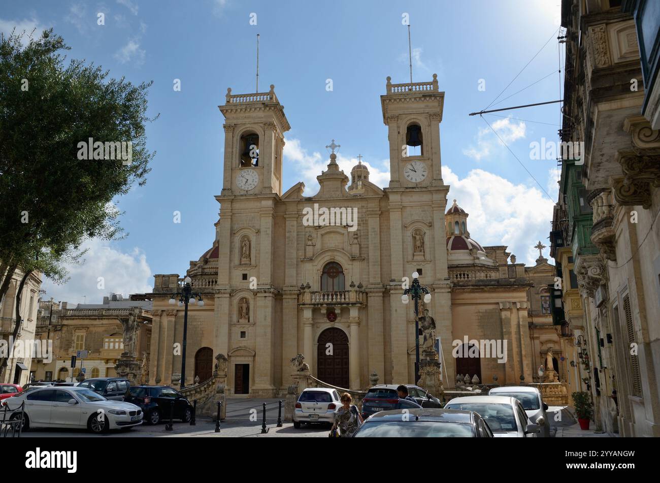 Chiesa di San Filippo, Piazza San Filippo, Zebbug-Casal Zebbugi-Ħaż-Żebbuġ, Malta, Europa Foto Stock