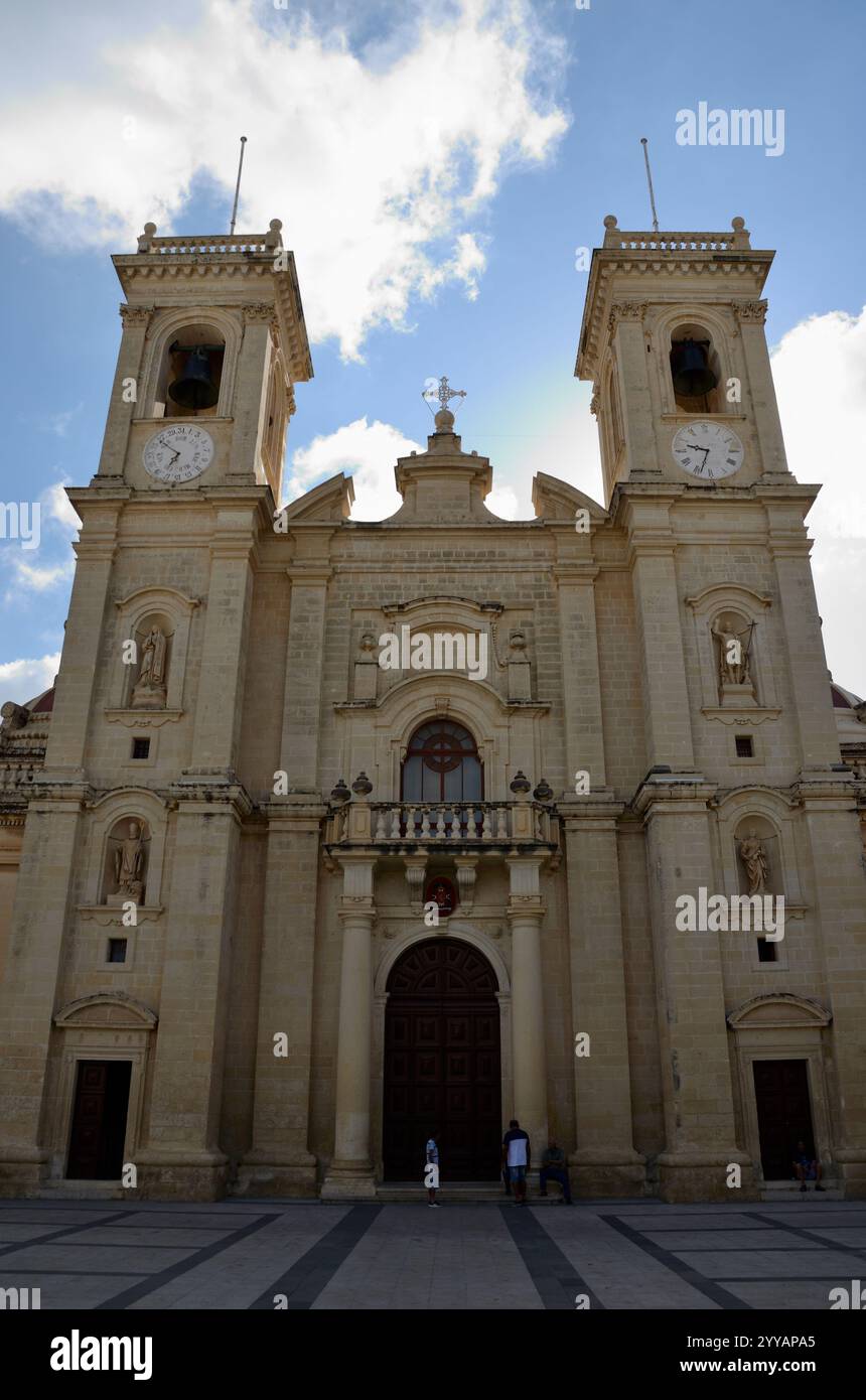 Chiesa di San Filippo, Piazza San Filippo, Casal Zebbugi Ħaż-Żebbuġ, Malta, Europa Foto Stock