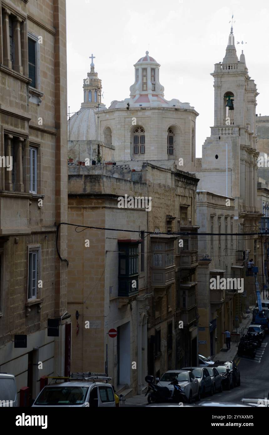 Chiesa di Sant'Agostino, la Valletta, Malta, Europa Foto Stock