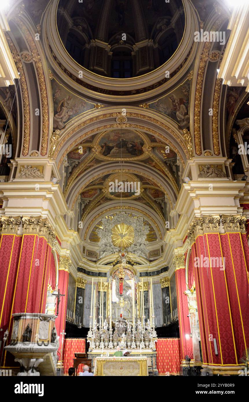 Chiesa di Sant'Agostino, la Valletta, Malta, Europa Foto Stock