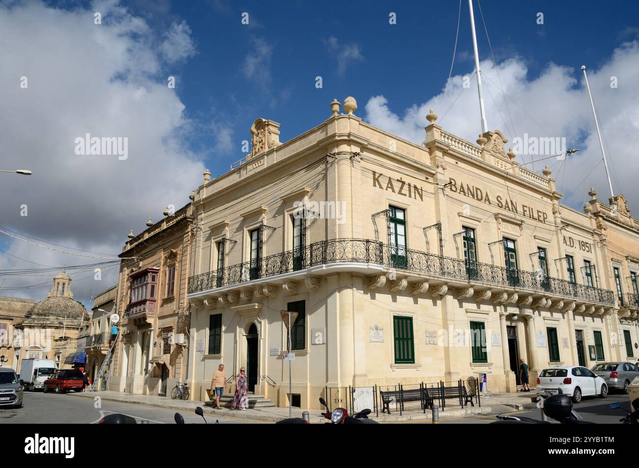 Kazin banda San Filep, Piazza San Filippo, Zebbug-Casal Zebbugi-Ħaż-Żebbuġ, Malta, Europa Foto Stock