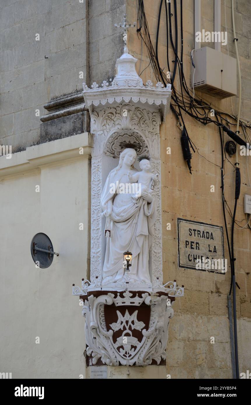 Church Street, Zebbug-Casal Zebbugi-Ħaż-Żebbuġ, Malta, Europa Foto Stock