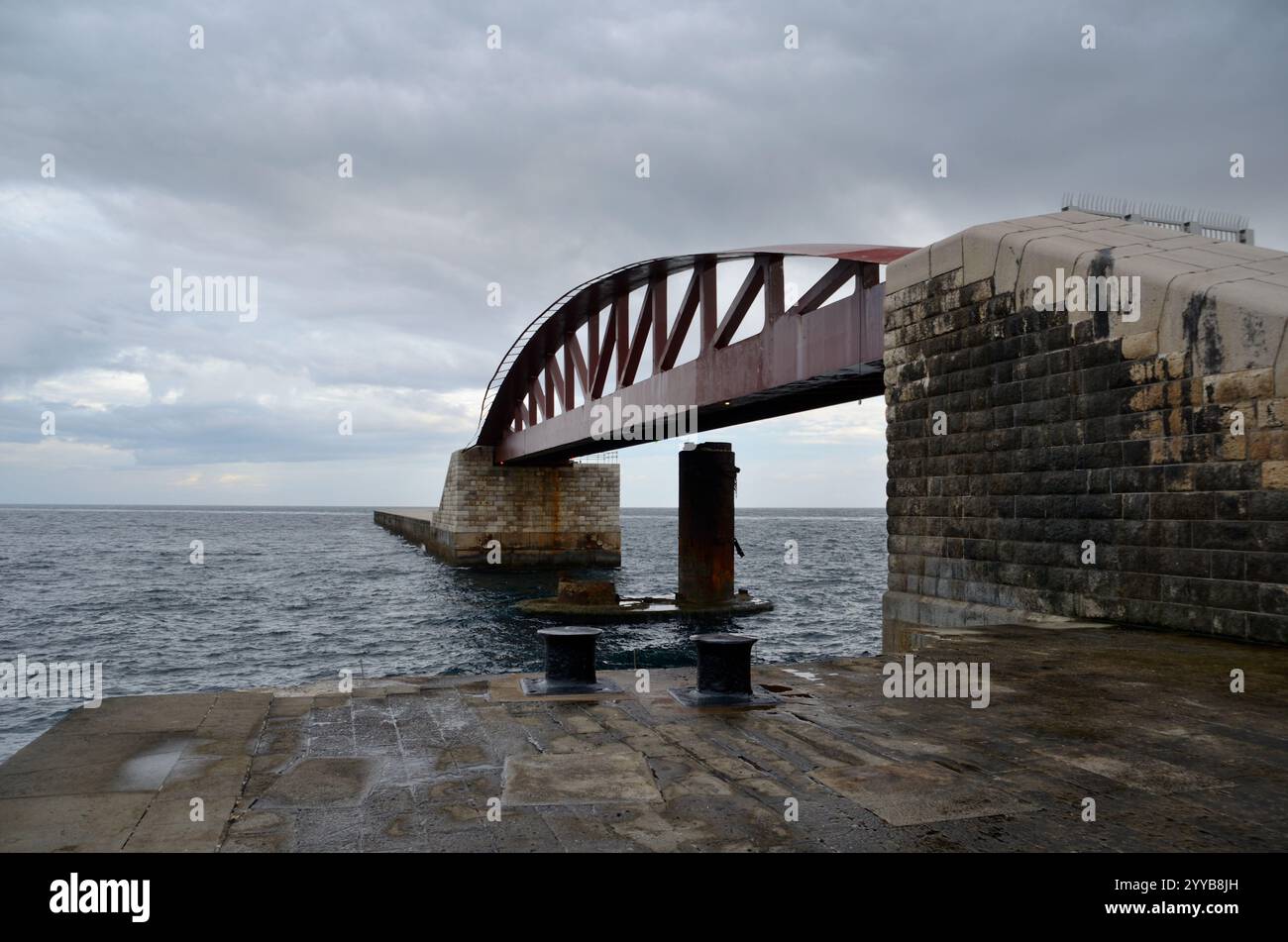 St. Elmo Bridge, la Valletta, Malta, Europa Foto Stock
