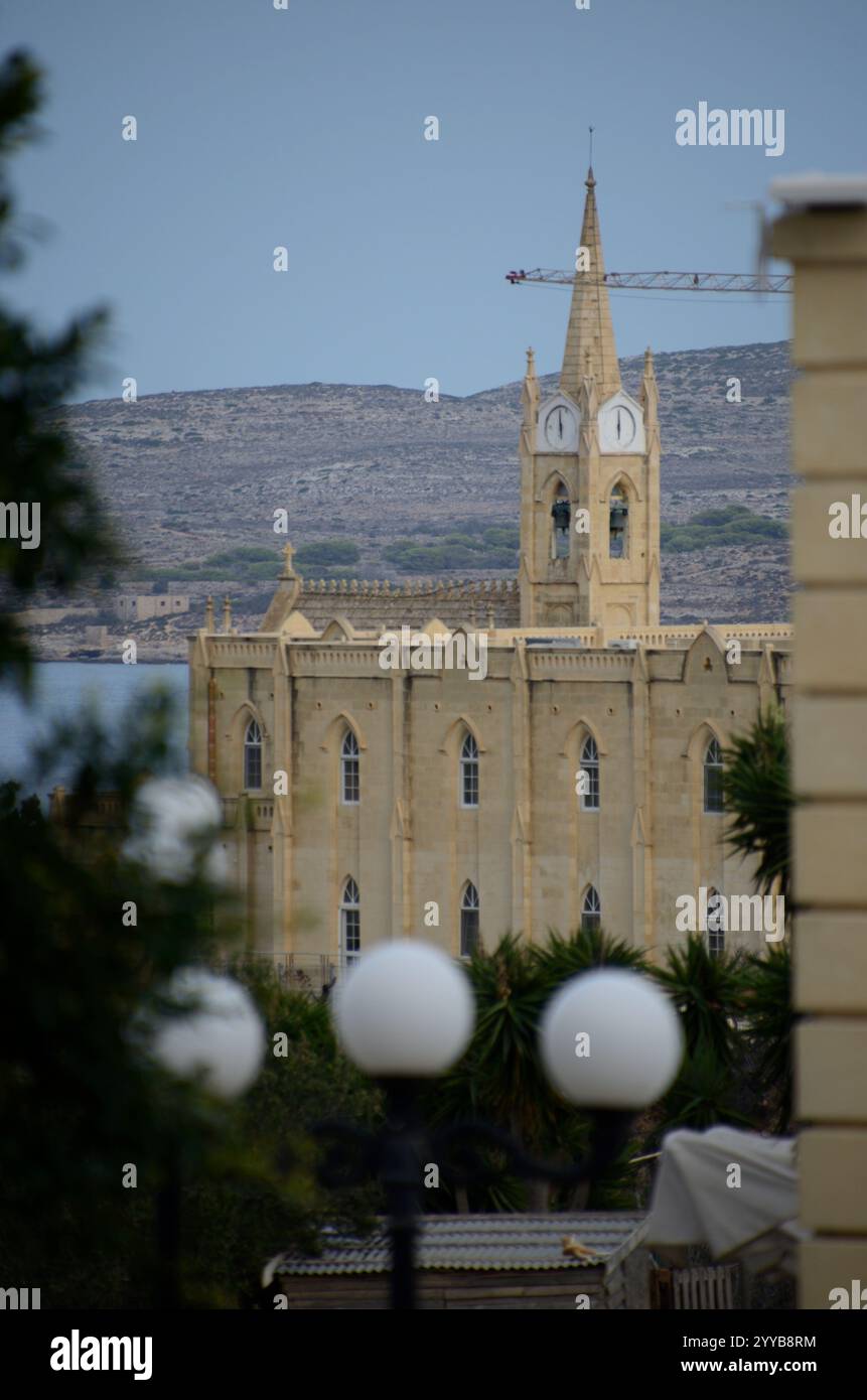 Chiesa della Madonna di Lourdes, Ghajnsielem, Gozo, Malta, Europa Foto Stock