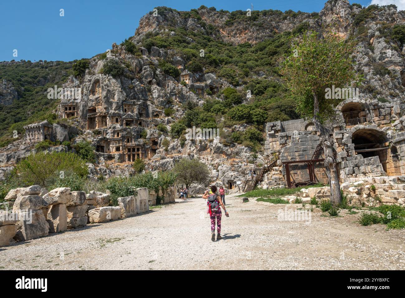 myra antica città licia nel mediterraneo della turchia Foto Stock
