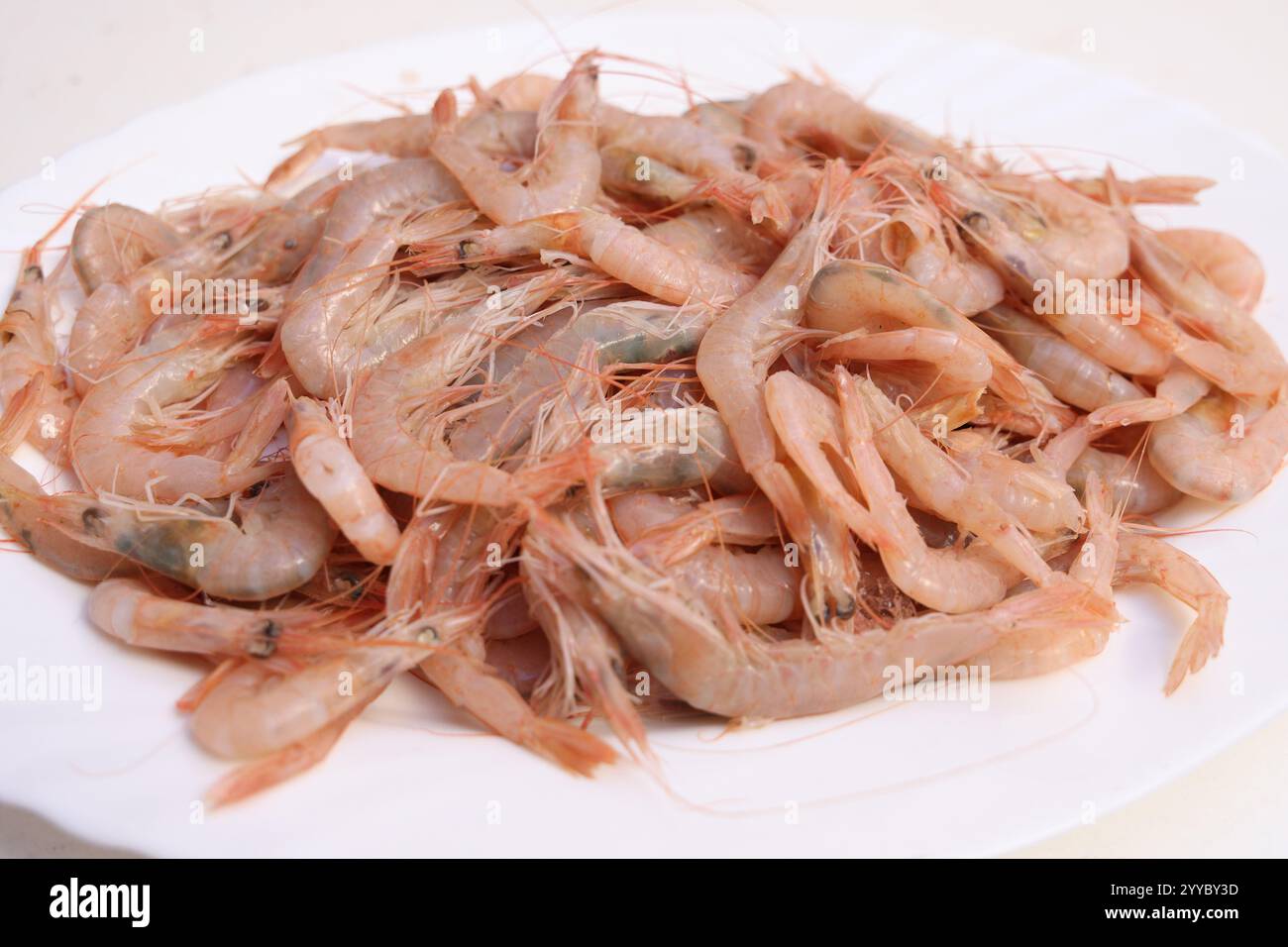 gamberi crudi Foto Stock