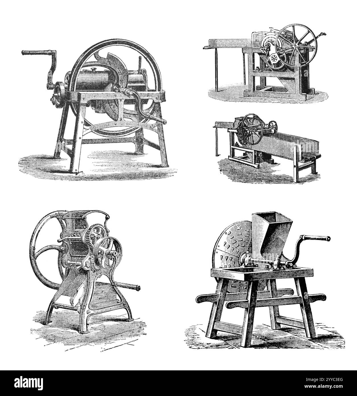 RUSSIA - CIRCA 1897: Incisione di attrezzi agricoli presa da una stampa originale di "macchine agricole. Atlas', creatore K.K.Veber. St. Pete Foto Stock