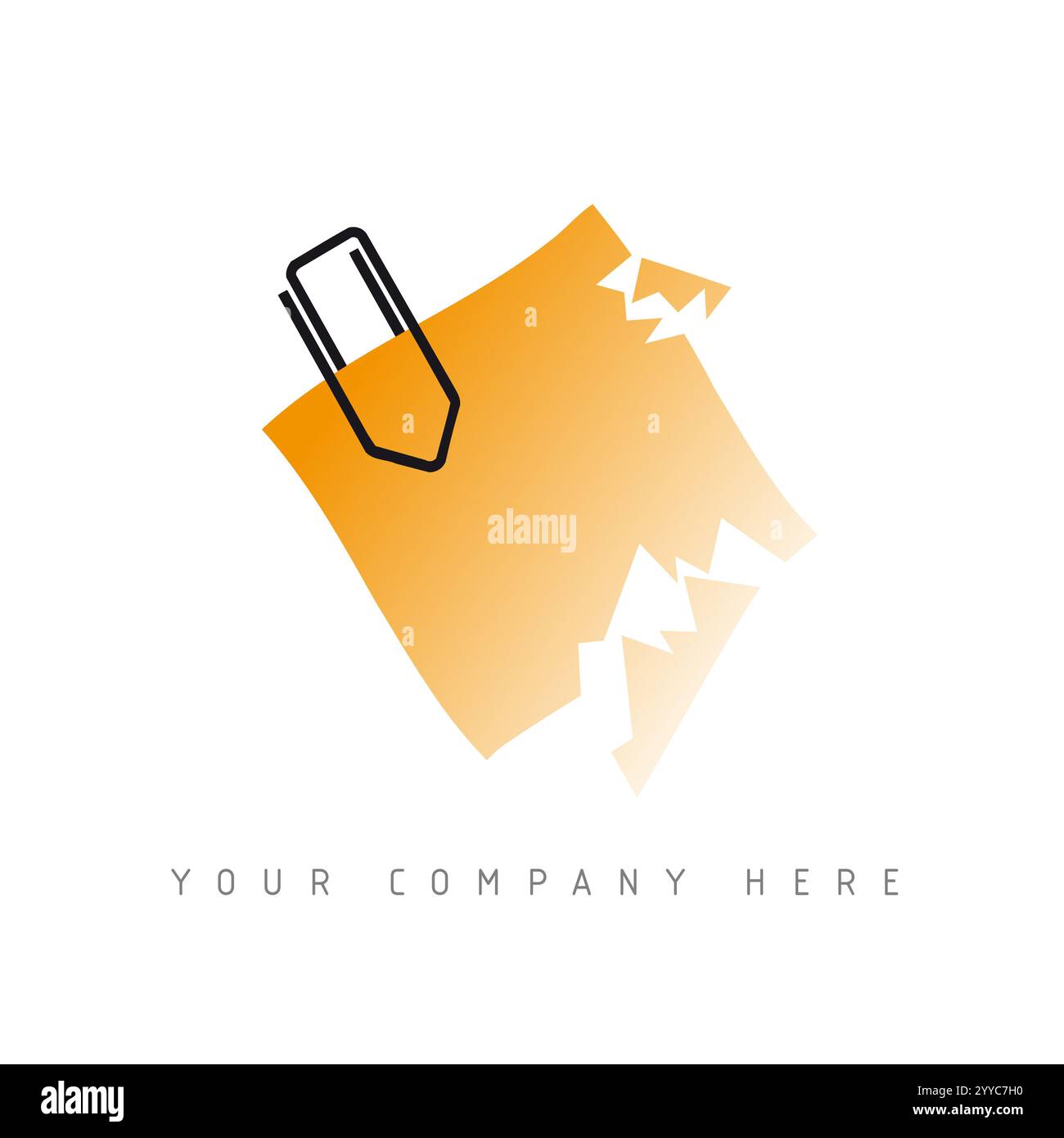ID azienda su sfondo bianco Foto Stock