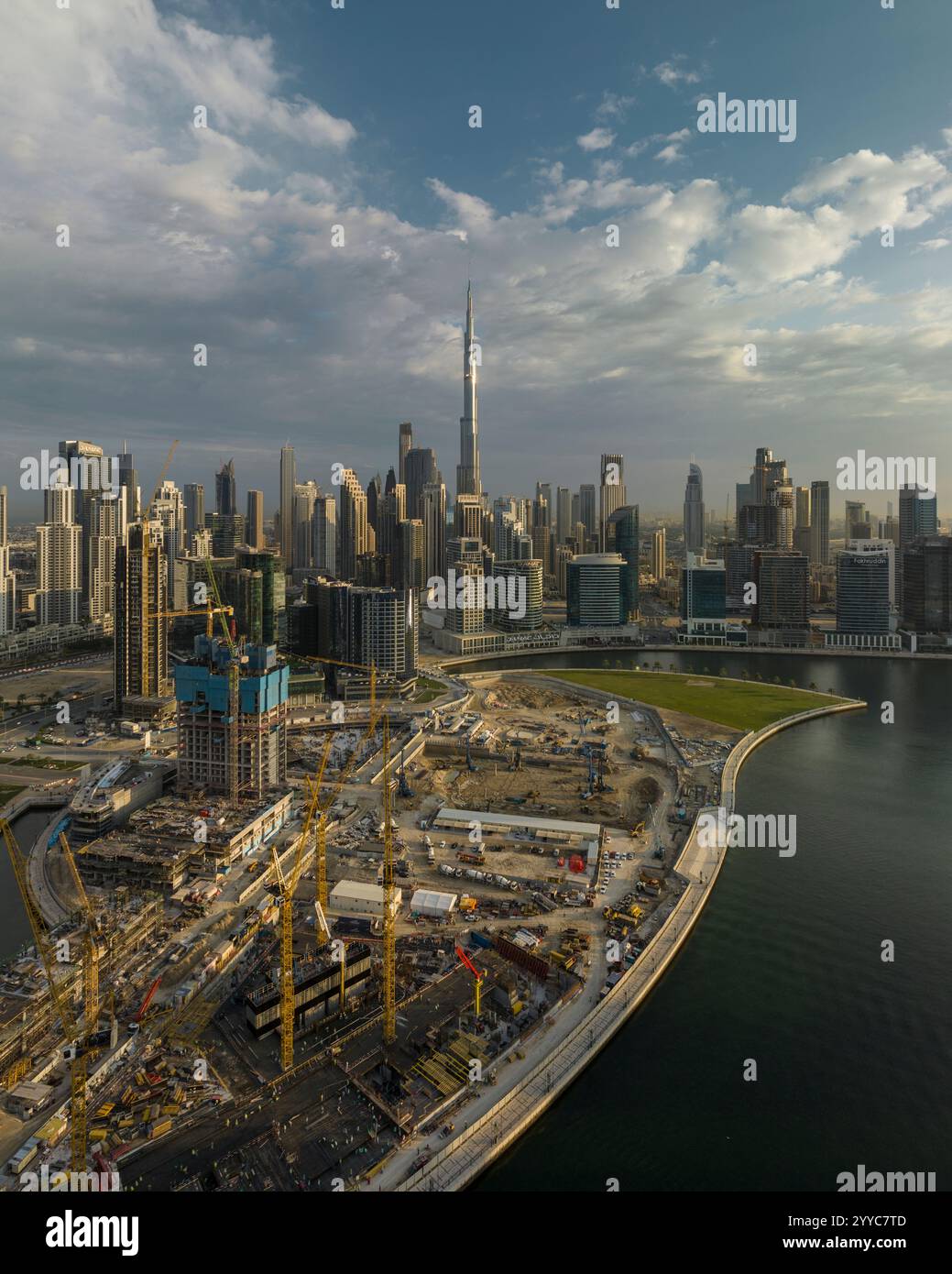 Vista aerea del centro di Dubai, Emirati Arabi Uniti Foto Stock