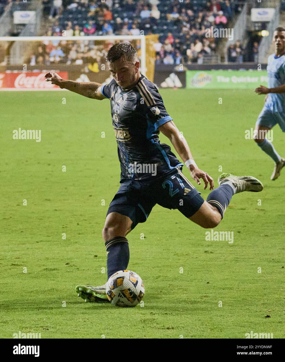 CHESTER, PA, USA - 28 SETTEMBRE 2024: Incontro MLS tra Philadelphia Union e Atlanta United FC a Subaru Park. ***SOLO PER USO EDITORIALE*** Foto Stock