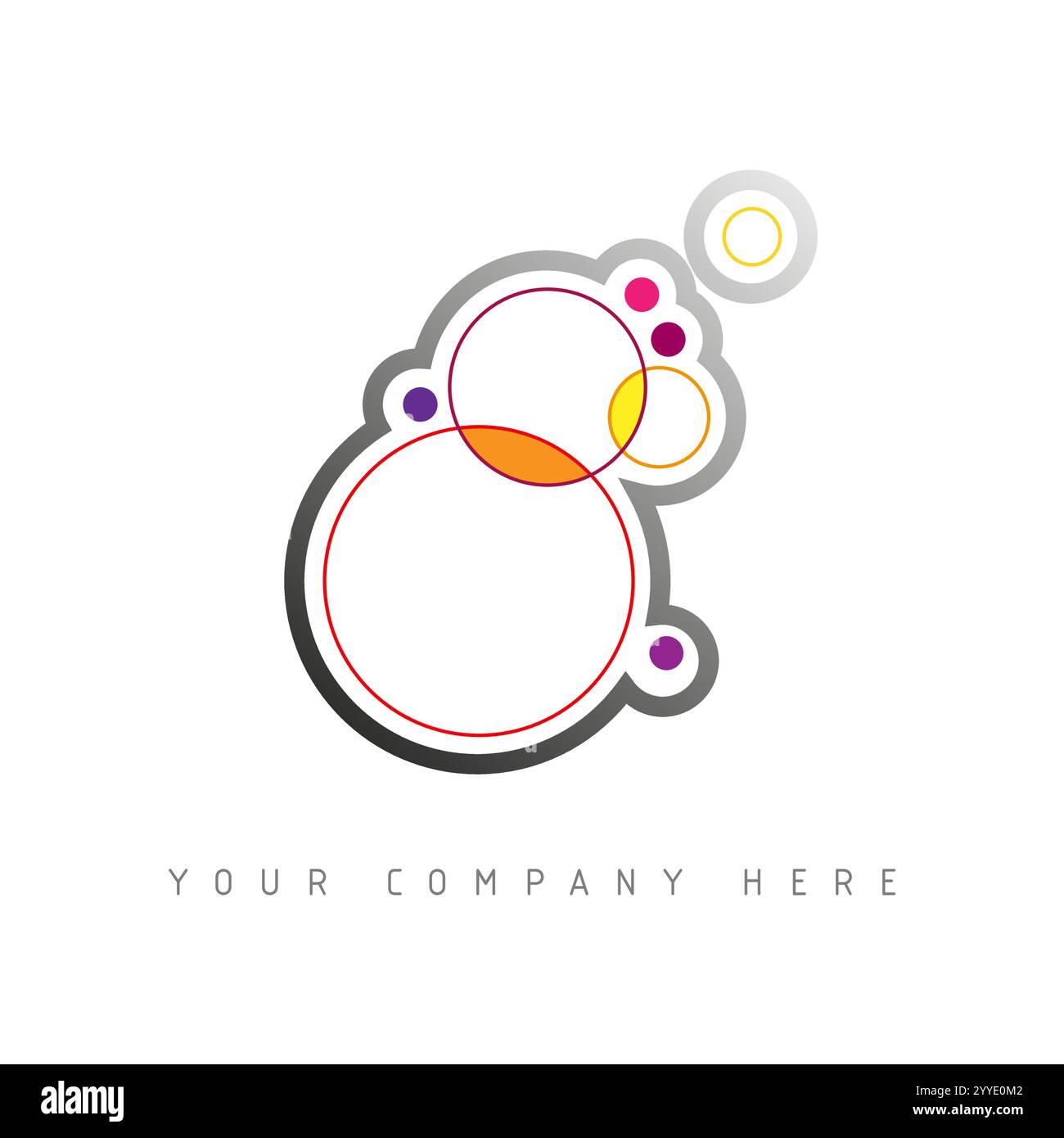 ID azienda su sfondo bianco Illustrazione Vettoriale