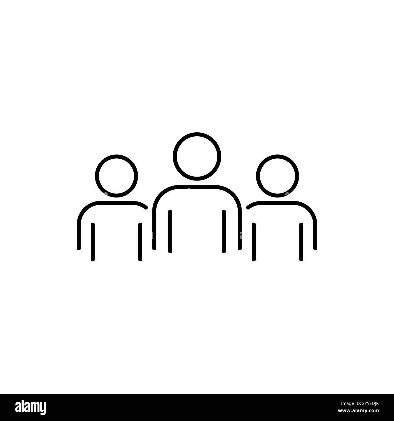 icona del client aziendale, segno di linea del gruppo di persone - illustrazione vettoriale Illustrazione Vettoriale