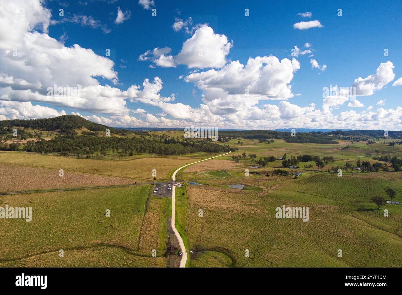 Aerea della sezione Lismore Bentley del Northern Rivers Rail Trail New South Wales Australia Foto Stock