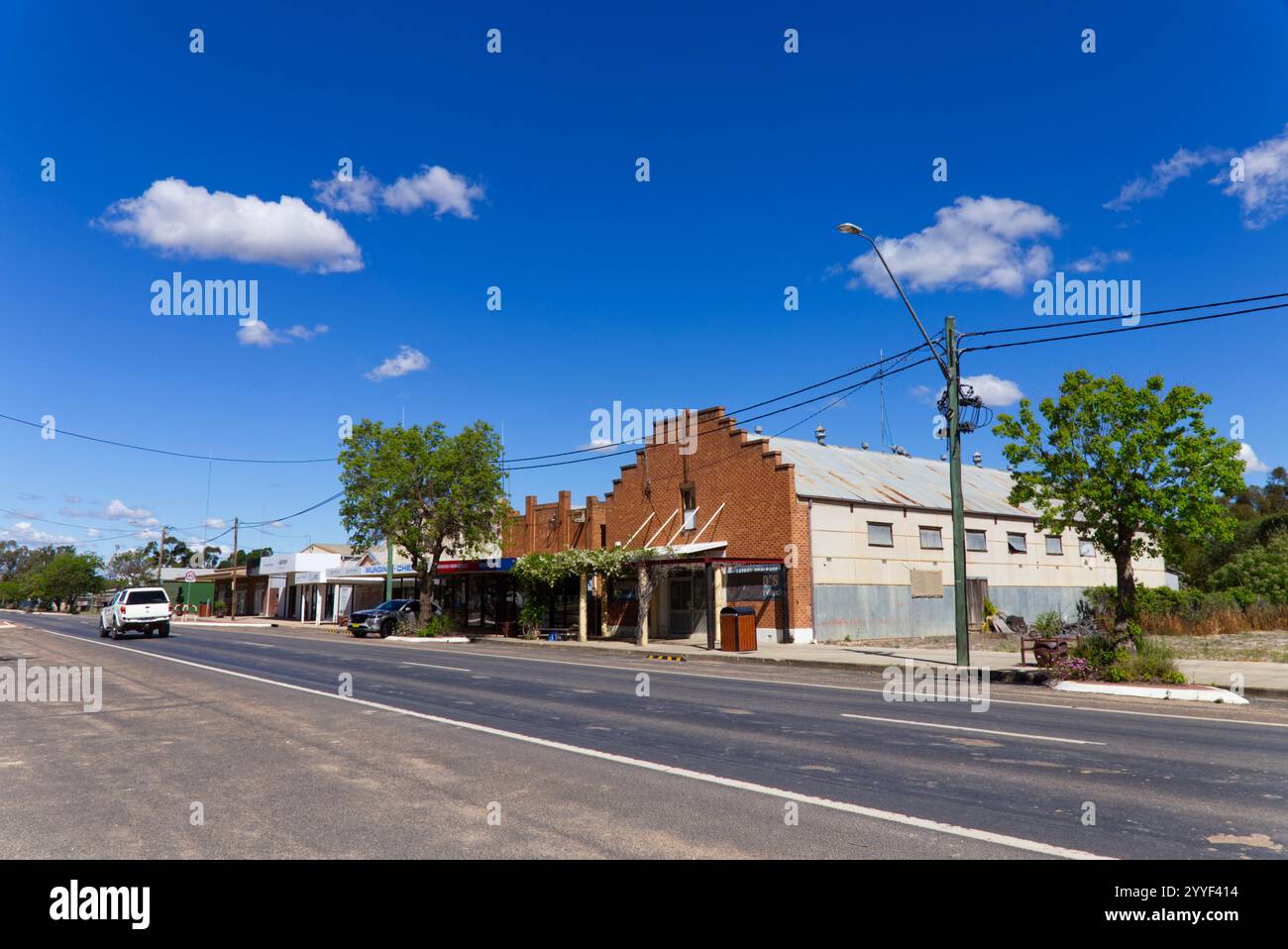 Mungindi, nuovo Galles del Sud/Queensland, città di confine Australia Foto Stock