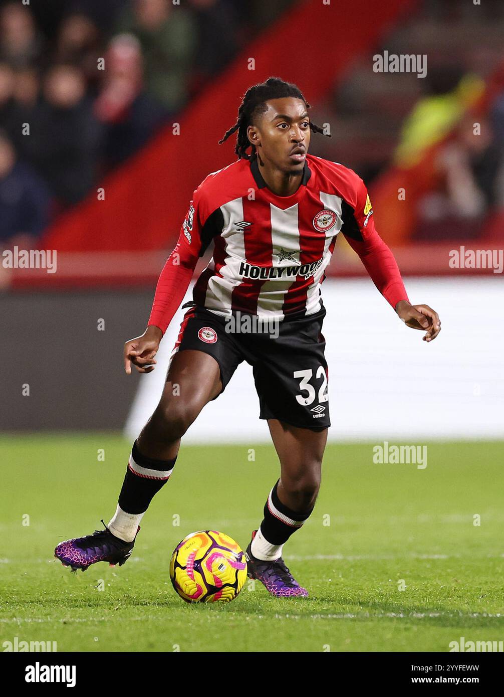 Londra, Regno Unito. 21 dicembre 2024. Brentford's Paris Maghoma durante la partita di Premier League al Gtech Community Stadium di Londra. Il credito per immagini dovrebbe essere: David Klein/Sportimage Credit: Sportimage Ltd/Alamy Live News Foto Stock