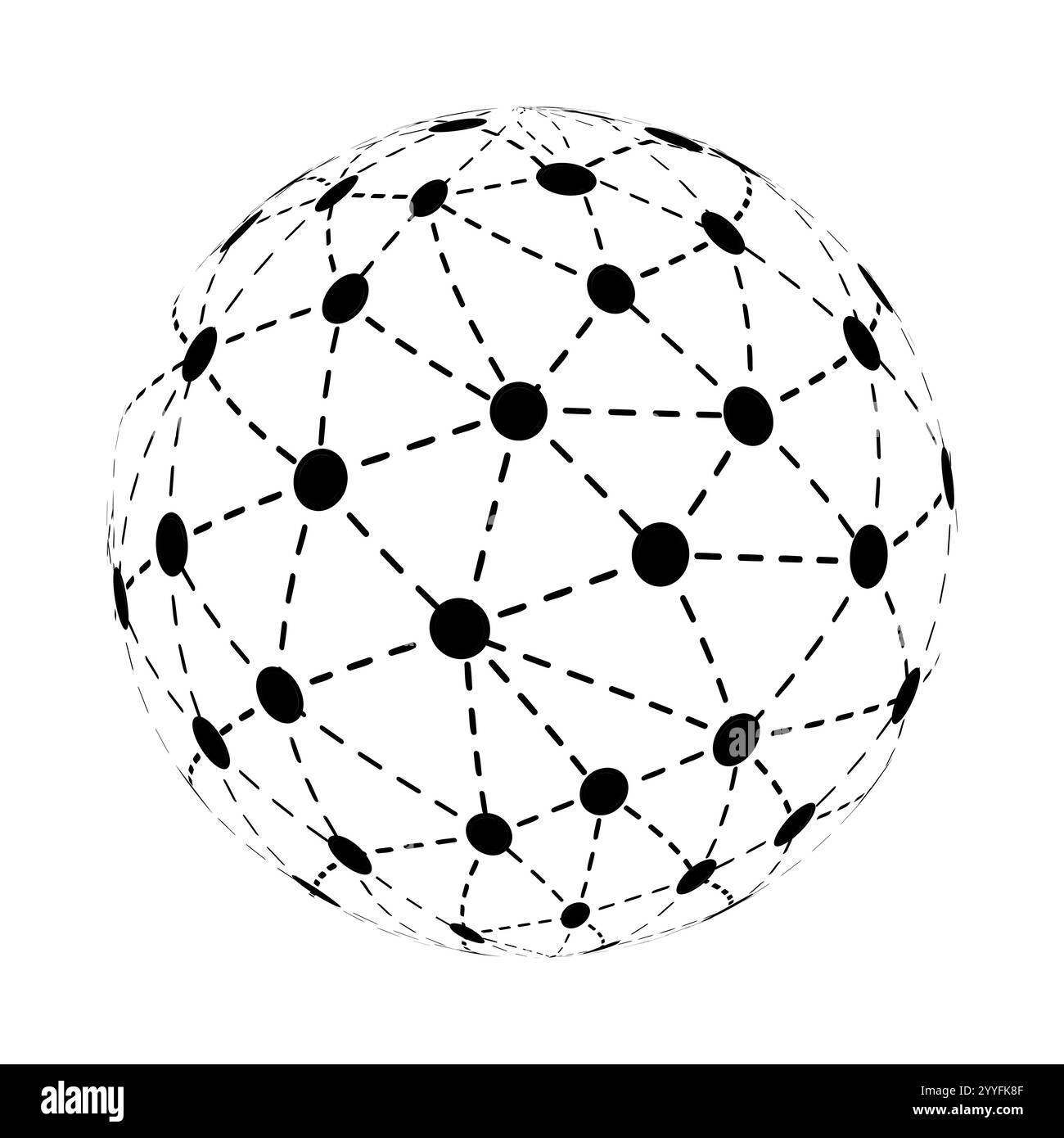 Struttura di reti poligonali in stile moderno bianco e nero, design del concetto di comunicazione digitale, connessioni di rete, W geometrica trasparente Illustrazione Vettoriale