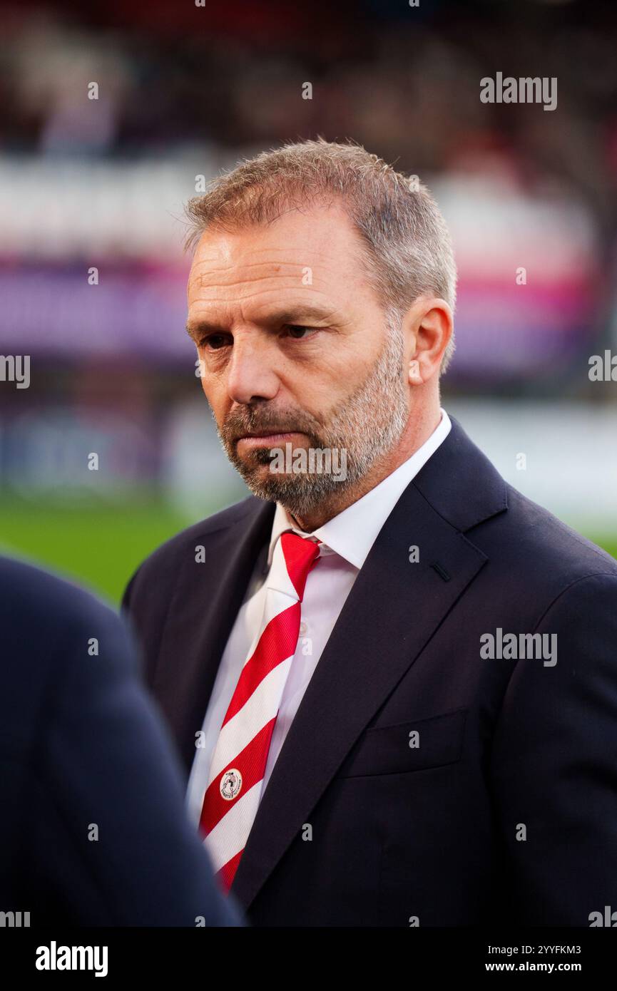 Roterdam, Paesi Bassi. 22 dicembre 2024. ROTTERDAM, 21-12-2024, Stadium Het Kasteel, stagione 2024/2025, Eredivisie olandese calcio tra Sparta Rotterdam e Ajax, Sparta Rotterdam allenatore Maurice Steijn credito: Pro Shots/Alamy Live News Foto Stock