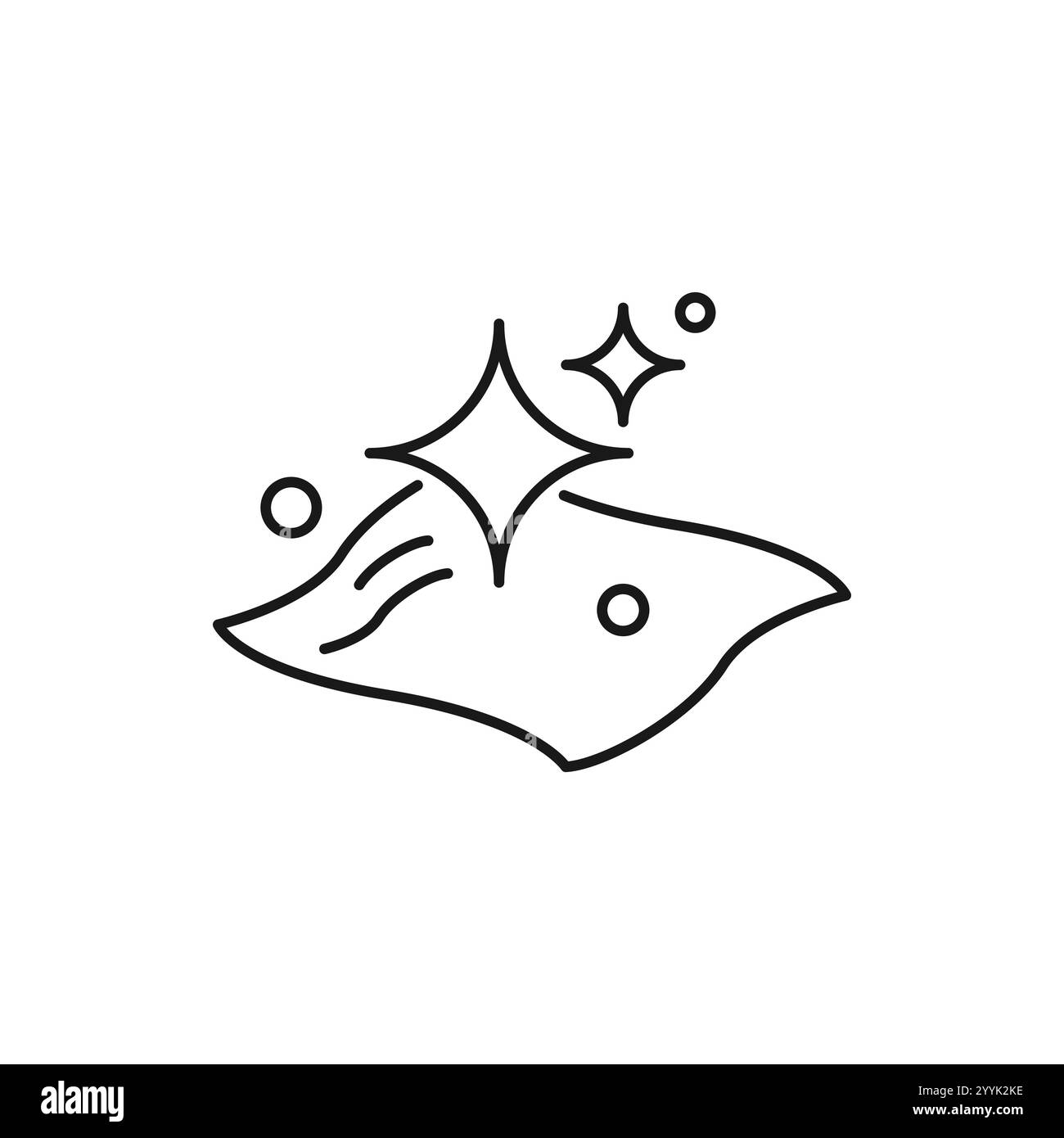 icona della superficie pulita, facile pulizia, simbolo della linea sottile su sfondo bianco - illustrazione del vettore di traccia modificabile Illustrazione Vettoriale