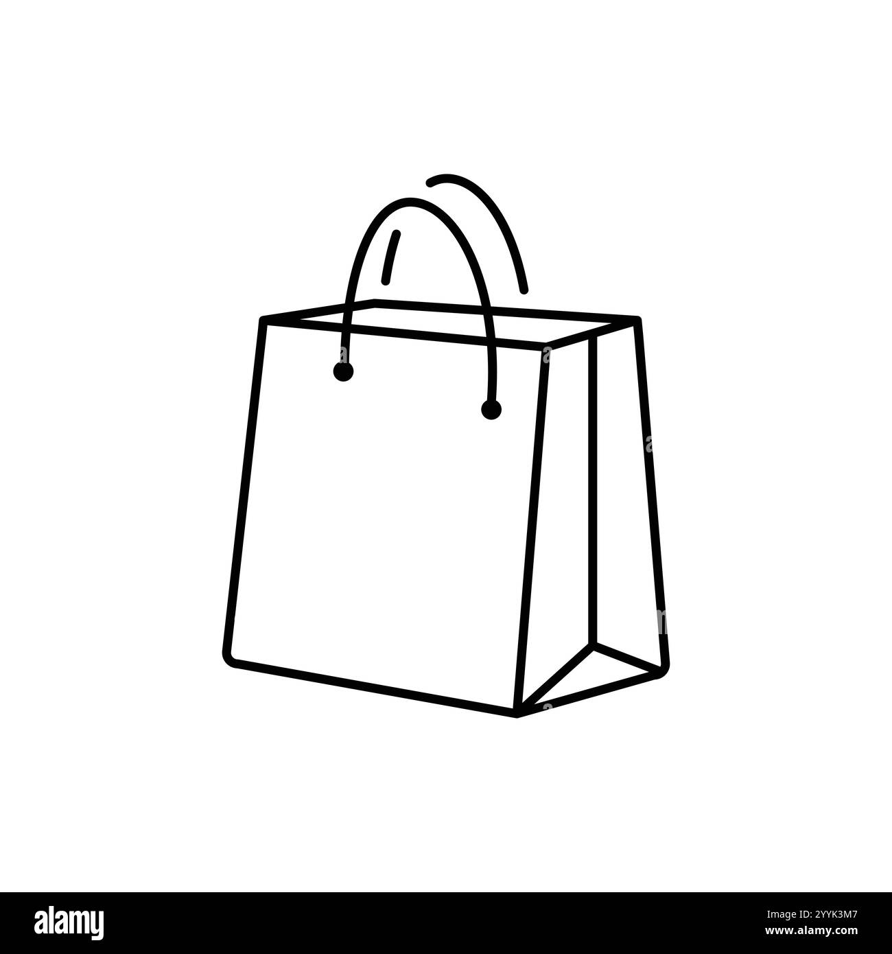 Icona della shopping bag. Semplice stile di linea per il modello Web e l'app. Acquista, cestino, carrello, negozio, online, acquisto, acquisto, vendita al dettaglio, disegno vettoriale su Illustrazione Vettoriale