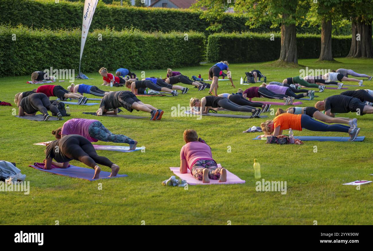 Centro fitness nel parco Foto Stock