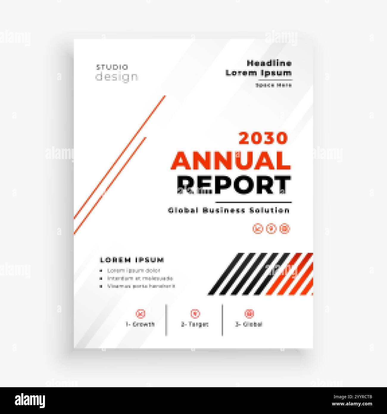 modello di brochure aziendale moderno per i volantini annuali Illustrazione Vettoriale