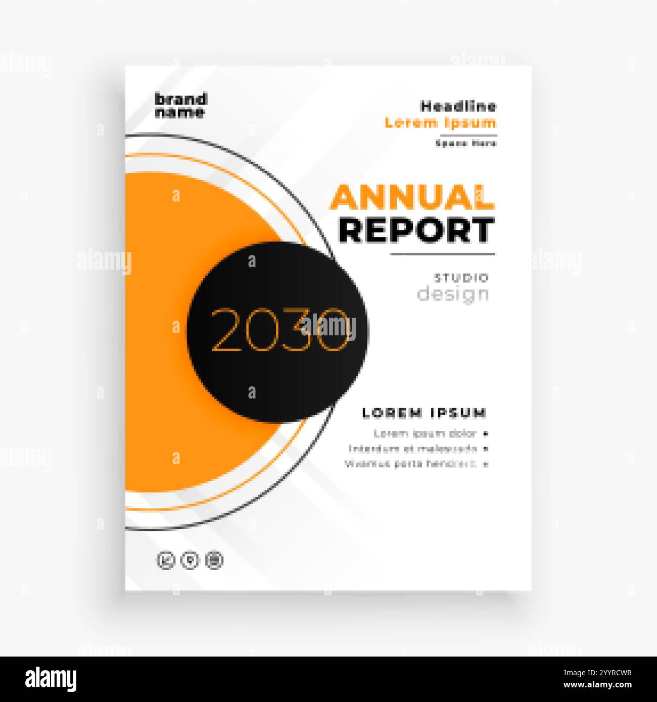 disegno del modello del volantino del report annuale astratto Illustrazione Vettoriale