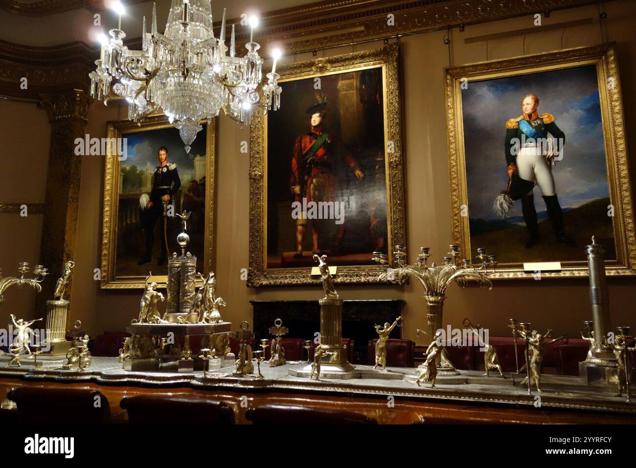 Tavolo da pranzo - Apsley House - Londra, Regno Unito Foto Stock