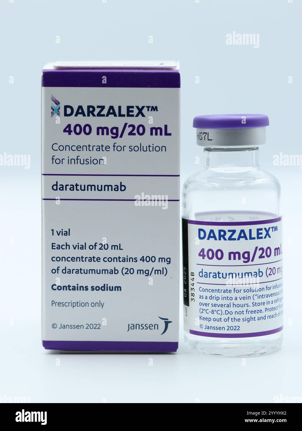 DARZALEX® è un medicinale prescritto usato per trattare adulti con mieloma multiplo Foto Stock