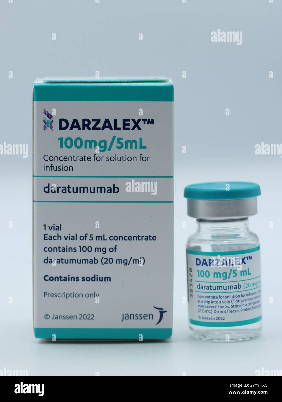 DARZALEX® è un medicinale prescritto usato per trattare adulti con mieloma multiplo Foto Stock